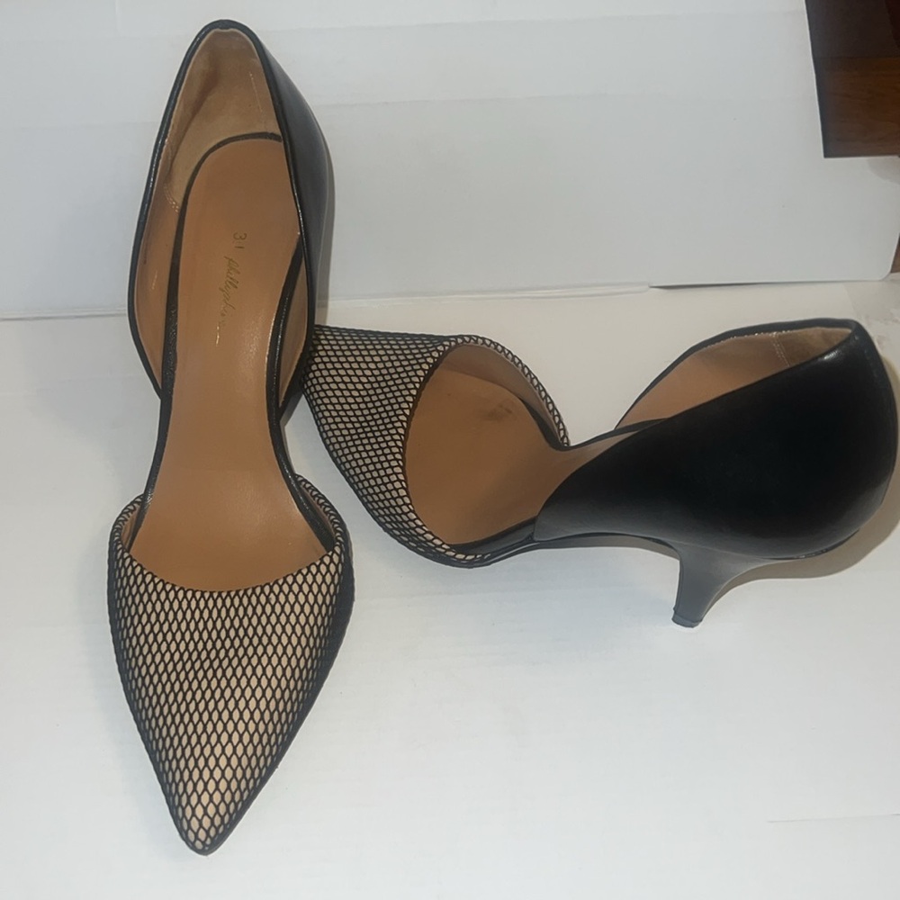 3.1 Philipp Lim sexy Black Mesh Heels SO CHIC